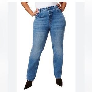 Good American 90s Icon Straight Leg Jeans